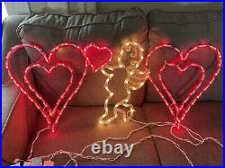 Set Of 9 Vintage Window Light Silhouette Decorations Easter Valentines Christmas