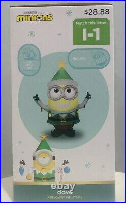 Set Of Two 2020 Minions Dave And Stuart Airblown Inflatables Christmas Deco