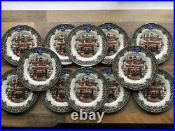 Set of 12 NEW Christmas Eve Salad Dessert Plates Royal Stafford England