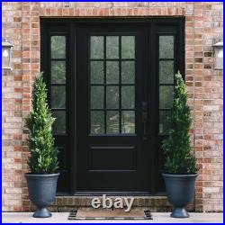 Set of 2 Pre-Potted 5 Feet Faux Cedar Tree, Lifelike UV Protected Front Door