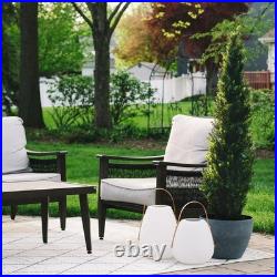 Set of 2 Pre-Potted 5 Feet Faux Cedar Tree, Lifelike UV Protected Front Door