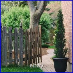 Set of 2 Pre-Potted 5 Feet Faux Cedar Tree, Lifelike UV Protected Front Door