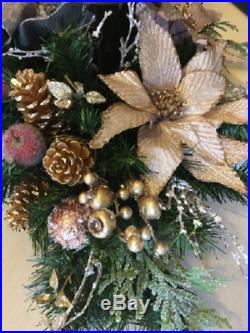 Set of 3, Christmas Decor, Stunning Icy Pink Decor, Wreath, Garland, Centerpiece