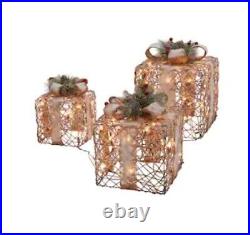 Set of 3 Holiday Living Grapevine Gift Boxes