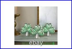 Set of 3 Illuminated Shamrocks With Confetti By Valerie