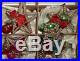 Set of 4 Antique Vintage 1920s Mercury Glass Star Christmas Tree Decorations M78