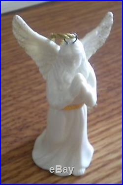 Set of 5 Mikasa Angel Ornaments White Porcelain Christmas Tree Holiday Decor
