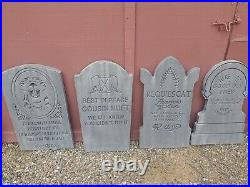 Set of 6 Haunted Mansion Shaped Tombstones / Headstones DYI Blank Raw Foam