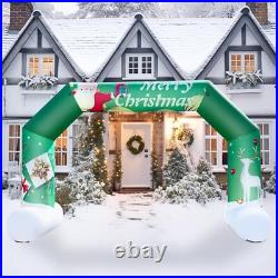Sewinfla 20Ft Christmas Inflatable Arch Outdoor Green, Giant Inflatable Archway