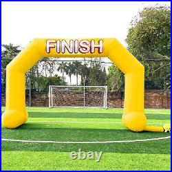 Sewinfla 20ft Inflatable ArchYellow with Start Finish Line Banners and Blower