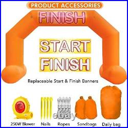 Sewinfla 20ft Inflatable Start Finish Line Arch Orange with Blower