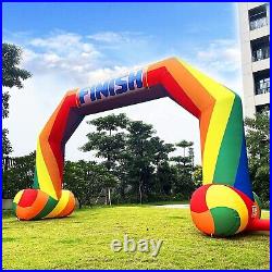 Sewinfla 20ft Inflatable Start Finish Line Arch Rainbow with External 250W