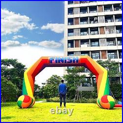 Sewinfla 20ft Inflatable Start Finish Line Arch Rainbow with External 250W