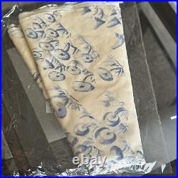 Shannon Retseck Studio Linen Tree Skirt Mushroom Toile Denim Blue & Cream NWT