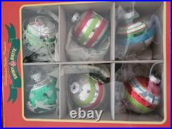 Shiny Brite Christopher Radko Glass Christmas Ornaments Lot Vintage 1940s Design