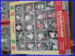 Shiny Brite Christopher Radko Glass Christmas Ornaments Lot Vintage 1940s Design