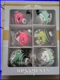Shiny Brite Christopher Radko Glass Christmas Ornaments Lot Vintage 1940s Design