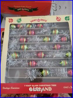Shiny Brite Christopher Radko Glass Christmas Ornaments Lot Vintage 1940s Design