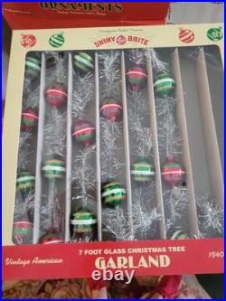 Shiny Brite Christopher Radko Glass Christmas Ornaments Lot Vintage 1940s Design