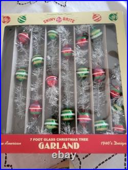 Shiny Brite Christopher Radko Glass Christmas Ornaments Lot Vintage 1940s Design