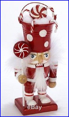 Short Bucket Hat Lollipop Soldier Wooden Hollywood Christmas Nutcracker Decor
