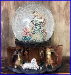 Silent Night Large Musical Christmas Nativity Holy Family Snow Globe 89279