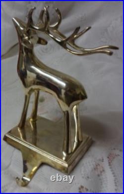 Silver Plated Christmas Mantel Hook Stocking Holder Hangers Heavy REINDEER Silver Plated Christmas Mantel Hook Stocking Holder Hangers Heavy REINDEER