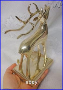 Silver Plated Christmas Mantel Hook Stocking Holder Hangers Heavy REINDEER Silver Plated Christmas Mantel Hook Stocking Holder Hangers Heavy REINDEER