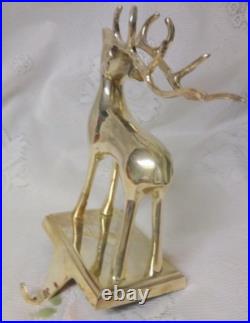Silver Plated Christmas Mantel Hook Stocking Holder Hangers Heavy REINDEER Silver Plated Christmas Mantel Hook Stocking Holder Hangers Heavy REINDEER