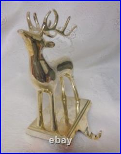 Silver Plated Christmas Mantel Hook Stocking Holder Hangers Heavy REINDEER Silver Plated Christmas Mantel Hook Stocking Holder Hangers Heavy REINDEER