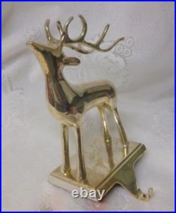 Silver Plated Christmas Mantel Hook Stocking Holder Hangers Heavy REINDEER Silver Plated Christmas Mantel Hook Stocking Holder Hangers Heavy REINDEER