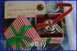 Silver i believe polar express style metal jingle santa christmas boxed bell Uk