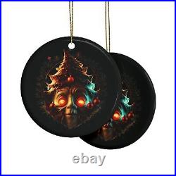 Skull Black Christmas Ceramic Ornaments 5pcs, 10pcs, 20pcs