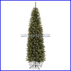 Slim Artificial Christmas Tree 7.5 White Lights Non-Allergenic Led Light Pre Lit