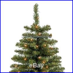 Slim Artificial Christmas Tree 7.5 White Lights Non-Allergenic Led Light Pre Lit