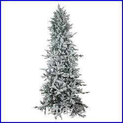 Slim and Stately Artificial Christmas Tree 8 ft Flocked by Sunnydaze