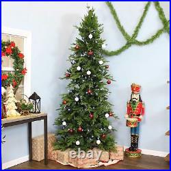 Slim and Stately Indoor Unlit Artificial Christmas Tree 8 ft by Sunnydaze