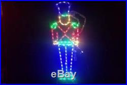 Sm Animated Saluting Toy Soldier Outdoor LED Lighted Decoration Steel Wireframe