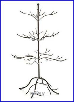 Small Metal Bare Tree Silhouette Rustic Ornament Display 3 Tier Branches 27 Inch