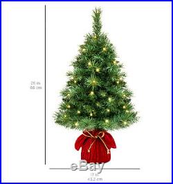 Small TableTop Lighted Christmas Tree 2Ft Green Battery Operated Home Decoration