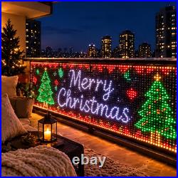 Smart LED Curtain Lights App-Controlled Outdoor Christmas Balcony Decor