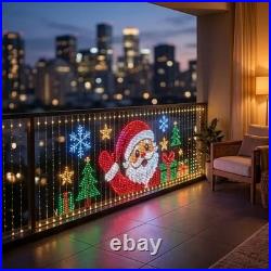 Smart LED Curtain Lights App-Controlled Outdoor Christmas Balcony Decor Smart LED Curtain Lights App-Controlled Outdoor Christmas Balcony Decor