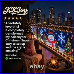 Smart LED Curtain Lights App-Controlled Outdoor Christmas Balcony Decor Smart LED Curtain Lights App-Controlled Outdoor Christmas Balcony Decor