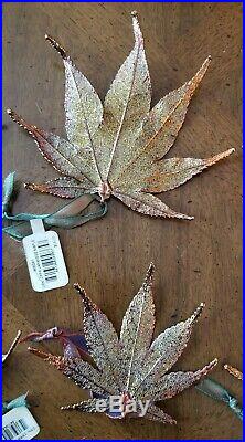Smith & Hawken Copper-dipped Japanese Maple Leaf Ornaments, Set/6