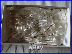 Smith and Hawken Raindrop CLEAR Glass Ornaments Set of 24 Made In Egypt