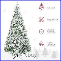 Snow Flocked Artificial Christmas Tree 9', Holiday Decoration, Green