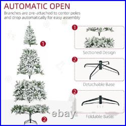 Snow Flocked Artificial Christmas Tree 9', Holiday Decoration, Green