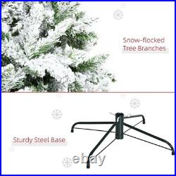 Snow Flocked Artificial Christmas Tree 9', Holiday Decoration, Green