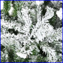 Snow Flocked Artificial Christmas Tree 9', Holiday Decoration, Green