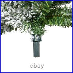Snow Flocked Artificial Christmas Tree 9', Holiday Decoration, Green